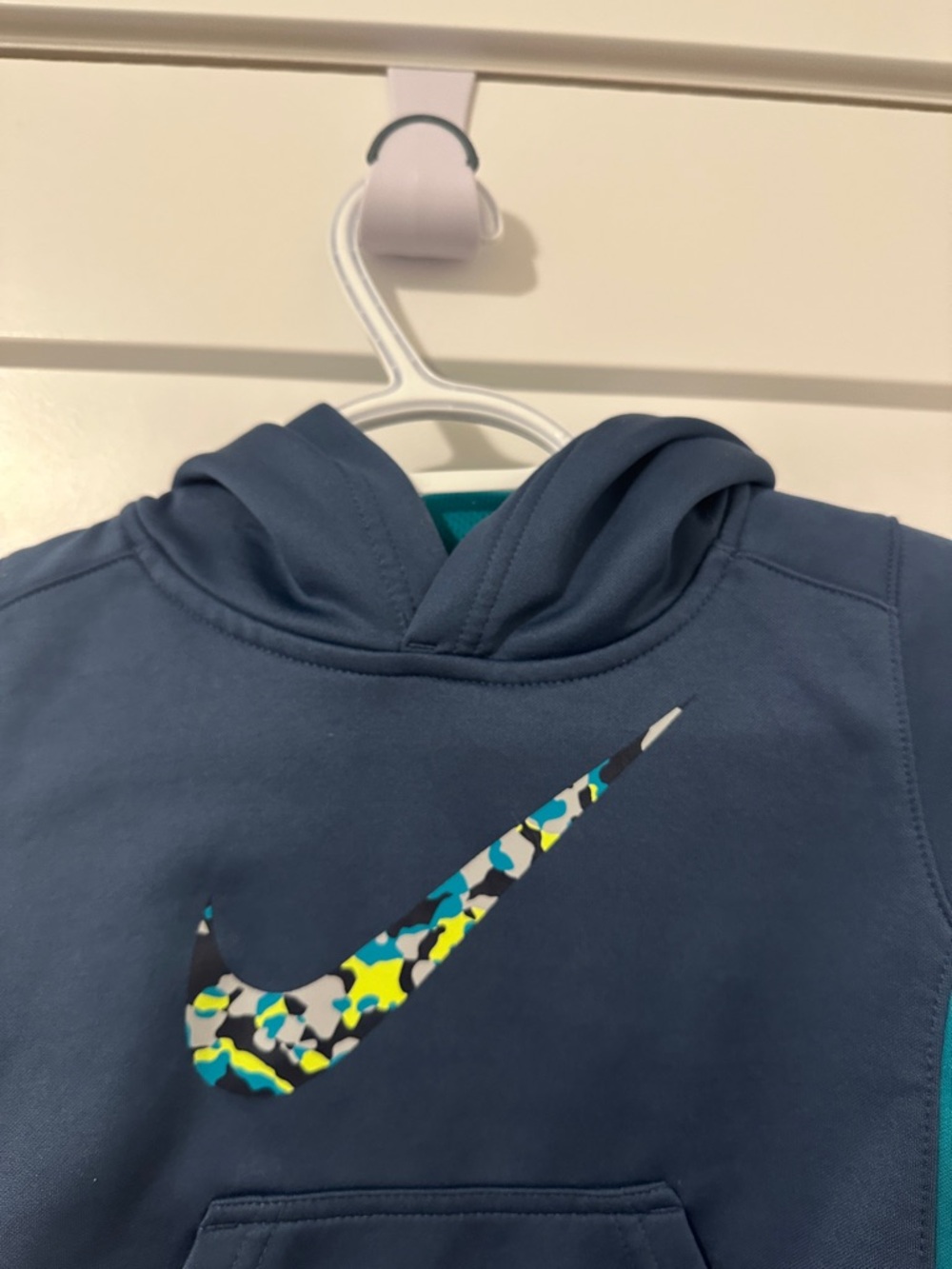 Nike Therma- Fit Blue Fleece Lined Hoodie Size 2T Toddler - Picture 5 of 10